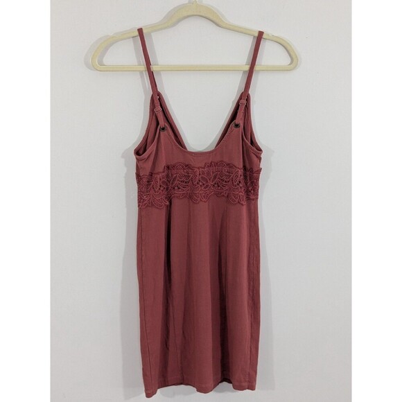 Free People Coral Rose Bodyconn Mini Dress Lace Cutout Adjustable Straps Sz S - Picture 9 of 9